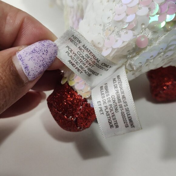 Ty Beanie Boos Stardust Sequin Unicorn Plush Christmas Holiday Stuffed Animal - Picture 7 of 8